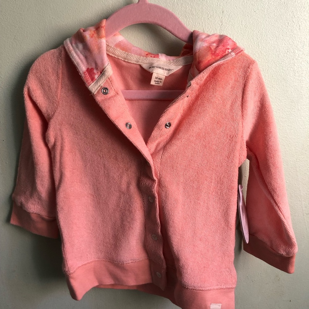 Burt’s bees baby sweater.